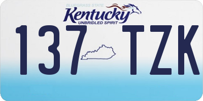 KY license plate 137TZK