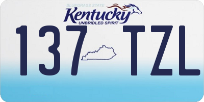 KY license plate 137TZL