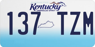 KY license plate 137TZM
