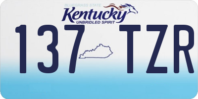 KY license plate 137TZR