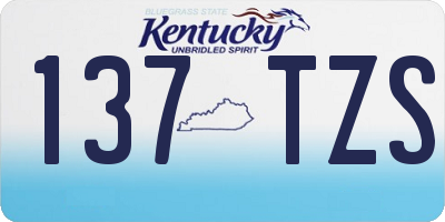 KY license plate 137TZS