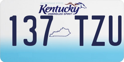 KY license plate 137TZU