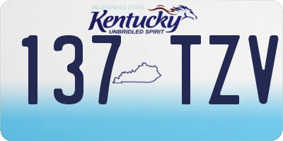 KY license plate 137TZV