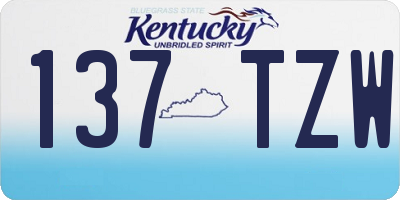 KY license plate 137TZW