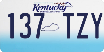 KY license plate 137TZY