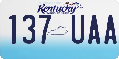 KY license plate 137UAA