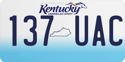 KY license plate 137UAC