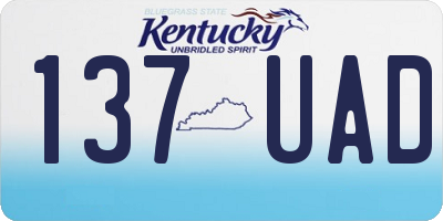 KY license plate 137UAD