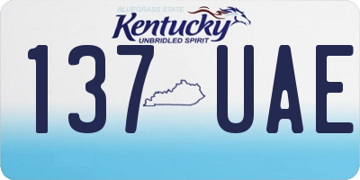 KY license plate 137UAE