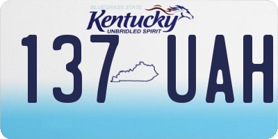 KY license plate 137UAH