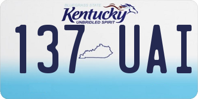 KY license plate 137UAI