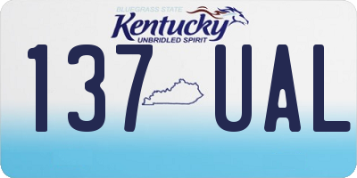 KY license plate 137UAL