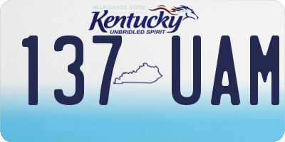 KY license plate 137UAM