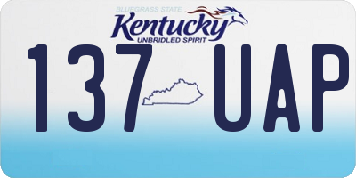 KY license plate 137UAP