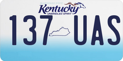 KY license plate 137UAS