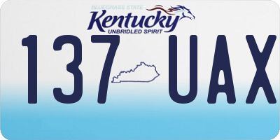 KY license plate 137UAX