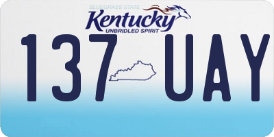 KY license plate 137UAY