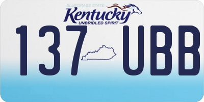 KY license plate 137UBB