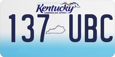 KY license plate 137UBC