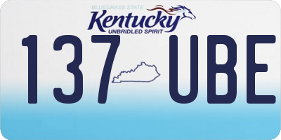 KY license plate 137UBE