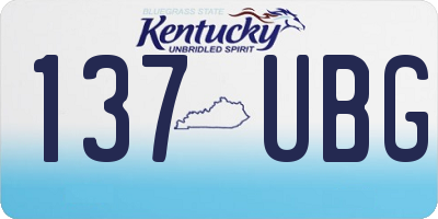 KY license plate 137UBG