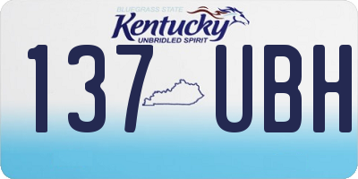 KY license plate 137UBH