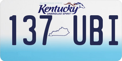 KY license plate 137UBI