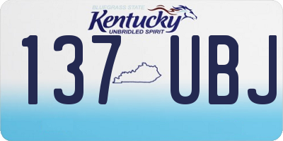 KY license plate 137UBJ