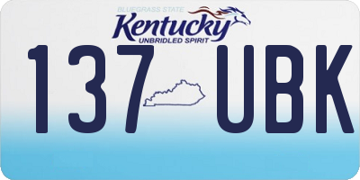 KY license plate 137UBK