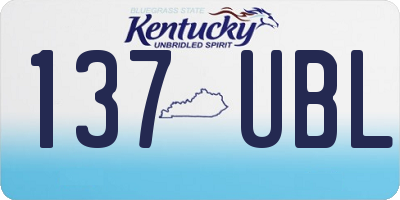 KY license plate 137UBL