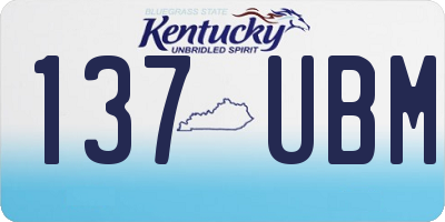KY license plate 137UBM