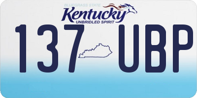KY license plate 137UBP