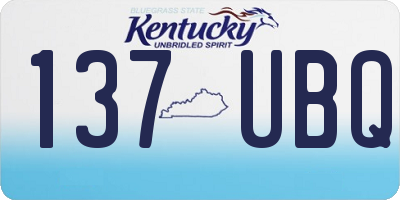 KY license plate 137UBQ