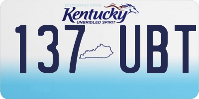 KY license plate 137UBT