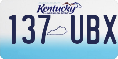 KY license plate 137UBX