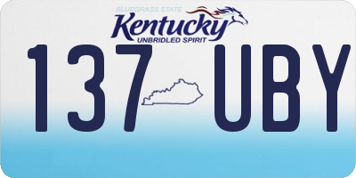KY license plate 137UBY