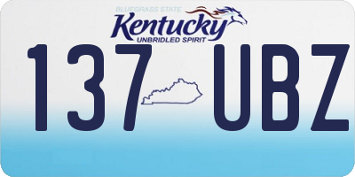 KY license plate 137UBZ