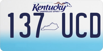 KY license plate 137UCD