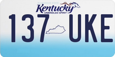KY license plate 137UKE