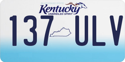 KY license plate 137ULV