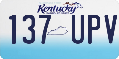 KY license plate 137UPV