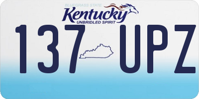 KY license plate 137UPZ