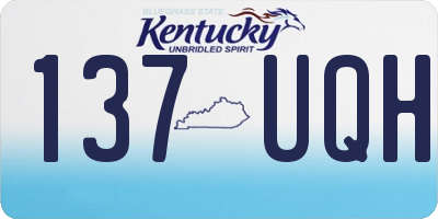 KY license plate 137UQH