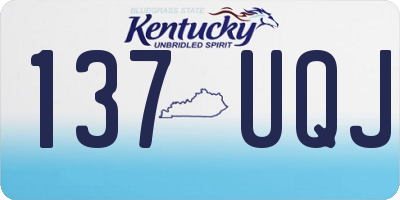 KY license plate 137UQJ