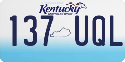 KY license plate 137UQL
