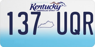 KY license plate 137UQR