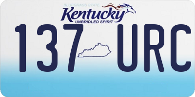 KY license plate 137URC