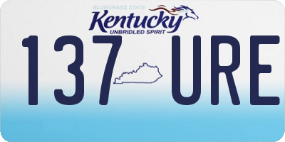 KY license plate 137URE