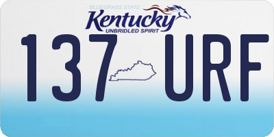 KY license plate 137URF