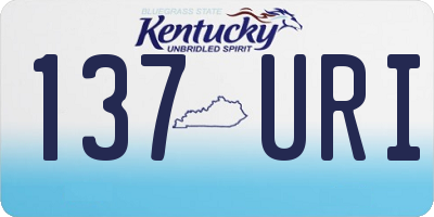KY license plate 137URI